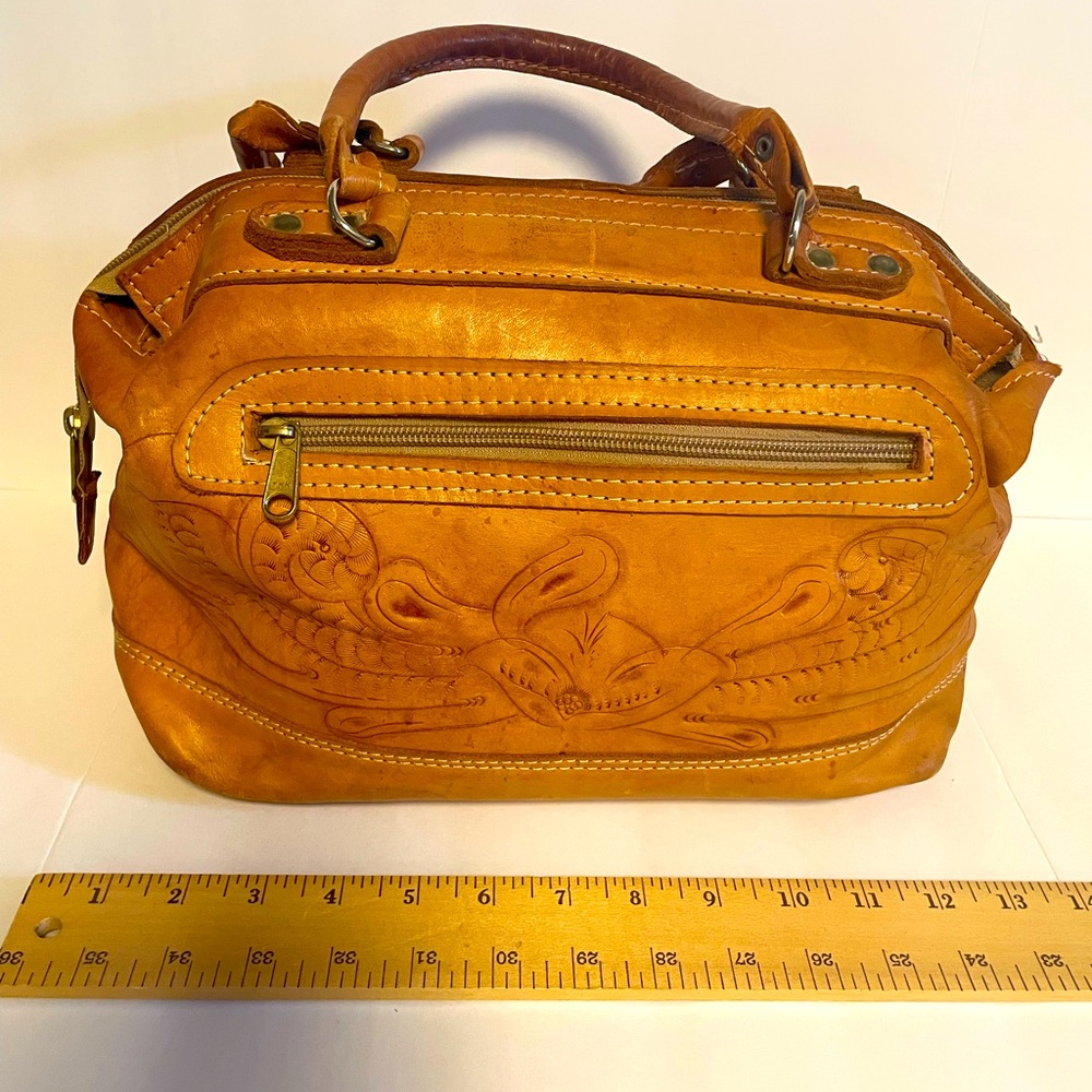 Vintage tooled leather purse